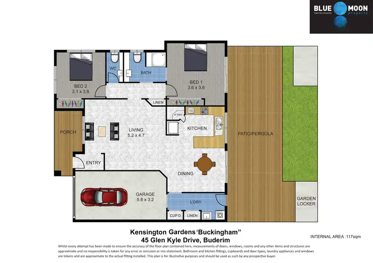 Floorplan of Homely unit listing, 72/45 "Kensington Gardens" Glen Kyle Drive, Buderim QLD 4556