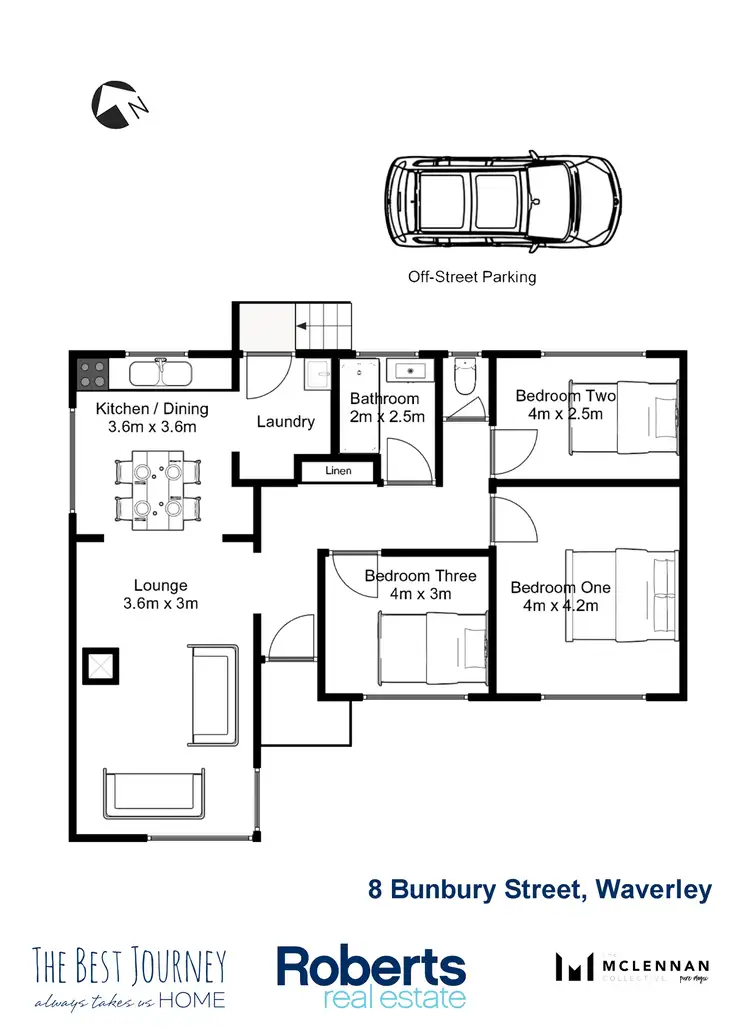 Floorplan of Homely house listing, 8 Bunbury Street, Waverley TAS 7250