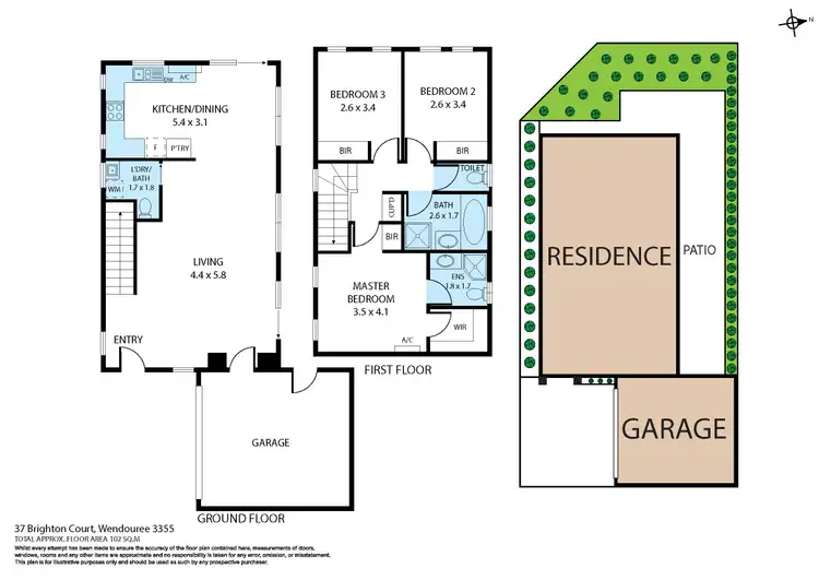 Floorplan of Homely townhouse listing, 37 Brighton Court, Wendouree VIC 3355