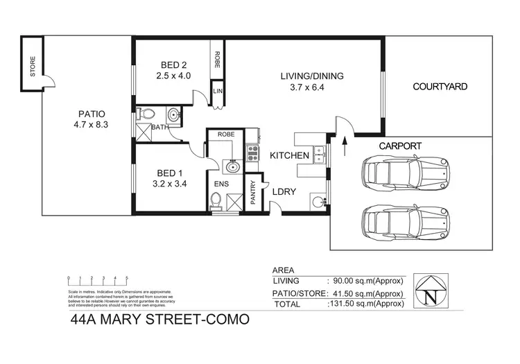 Floorplan of Homely villa listing, 44A Mary Street, Como WA 6152