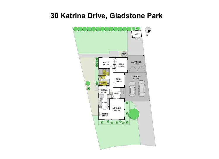 Floorplan of Homely house listing, 30 Katrina Drive, Gladstone Park VIC 3043