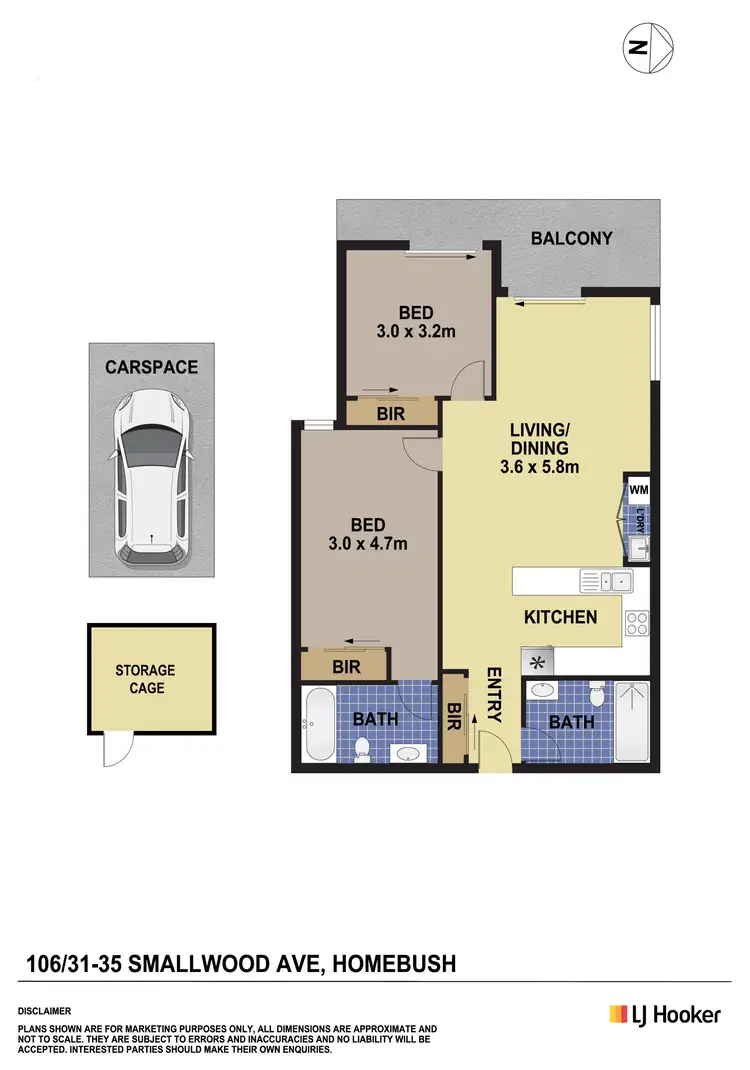 Floorplan of Homely apartment listing, 106/31-35 Smallwood Avenue, Homebush NSW 2140