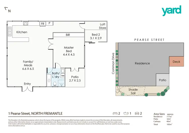 Floorplan of Homely house listing, 1 Pearse Street, North Fremantle WA 6159