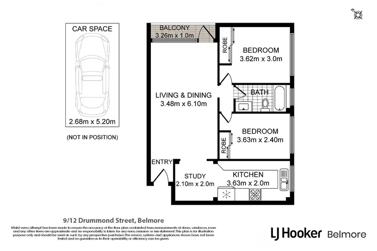 Floorplan of Homely apartment listing, 9/12 Drummond Street, Belmore NSW 2192