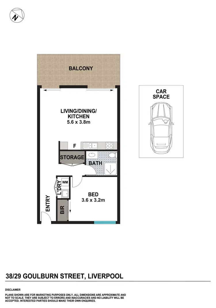 Floorplan of Homely unit listing, 38/29-31 Goulburn Street, Liverpool NSW 2170