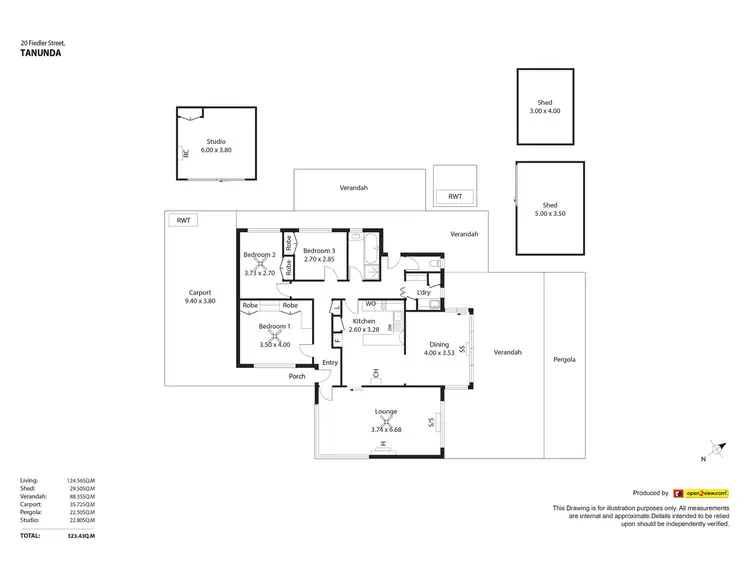 Floorplan of Homely house listing, 20 Fiedler Street, Tanunda SA 5352