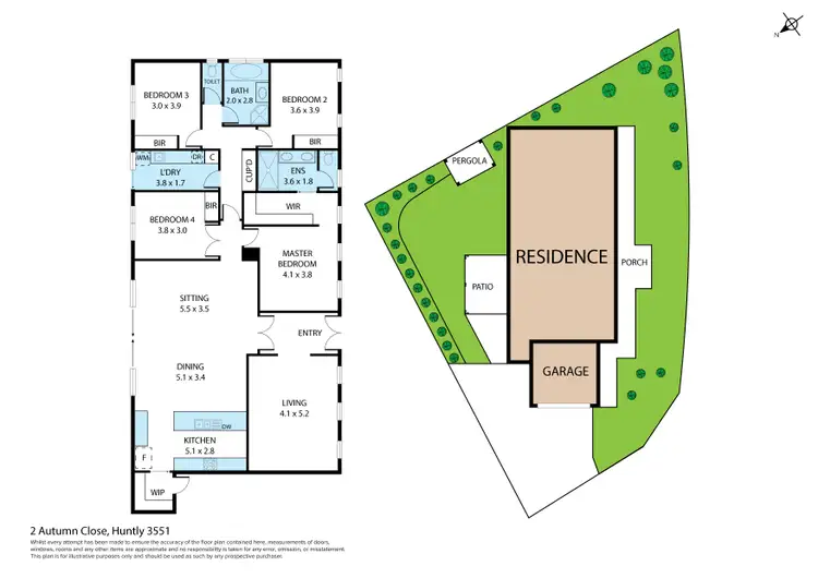 Floorplan of Homely house listing, 2 Autumn Close, Huntly VIC 3551