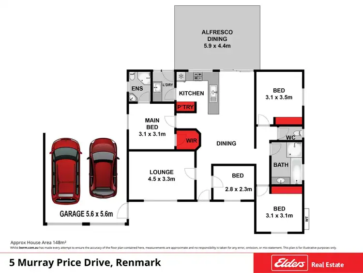 Floorplan of Homely house listing, 5 Murray Price Drive, Renmark SA 5341