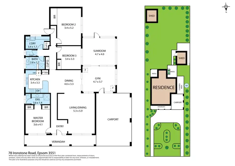 Floorplan of Homely house listing, 78 Ironstone Road, Epsom VIC 3551
