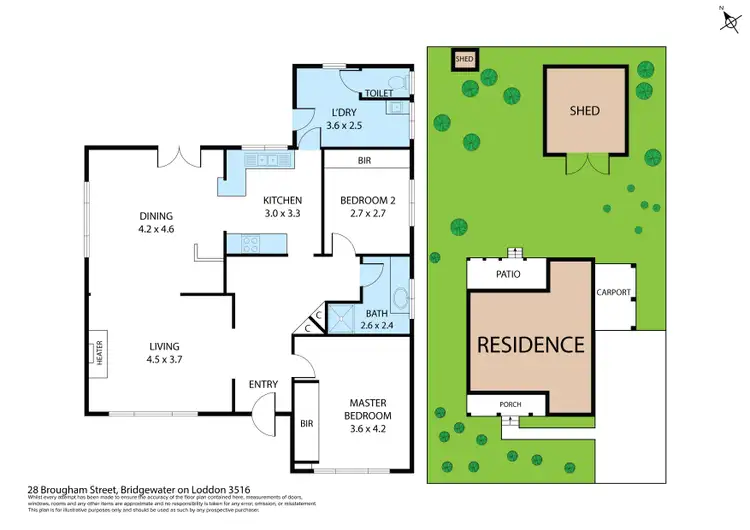 Floorplan of Homely house listing, 28 Brougham Street, Bridgewater On Loddon VIC 3516