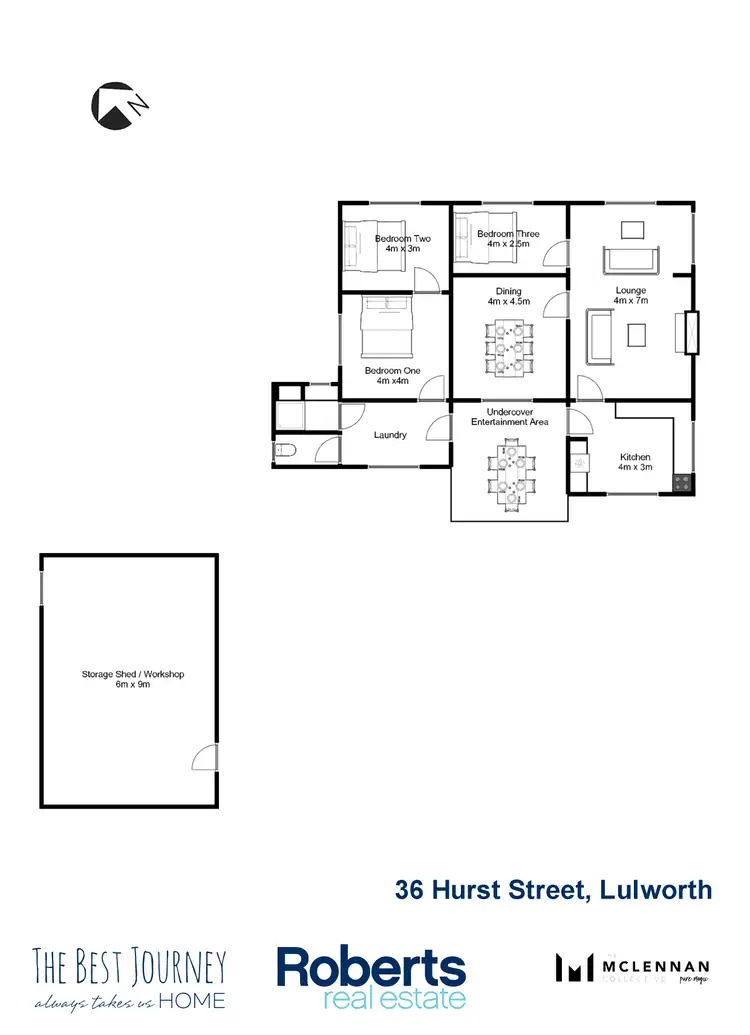 Floorplan of Homely house listing, 36 Hurst Street, Lulworth TAS 7252