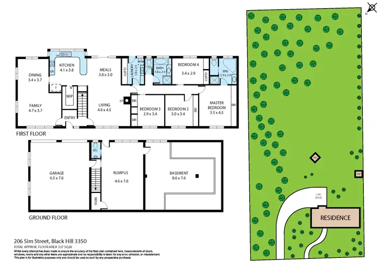 Floorplan of Homely house listing, 206 Sim Street, Black Hill VIC 3350