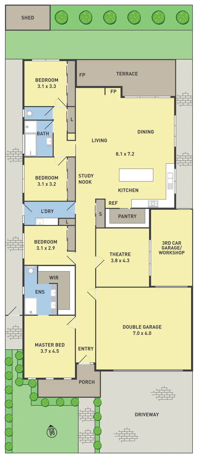 Floorplan of Homely house listing, 14 Water Fern Grove, Greenvale VIC 3059