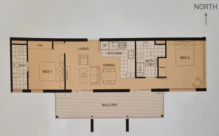Floorplan of Homely apartment listing, 610/17 Malata Crescent, Success WA 6164