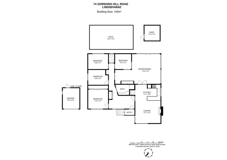 Floorplan of Homely house listing, 74 Gordons Hill Road, Lindisfarne TAS 7015