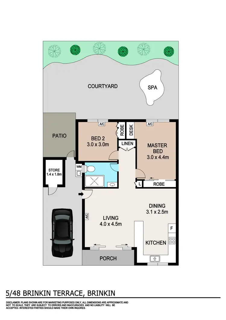 Floorplan of Homely unit listing, 5/48 Brinkin Terrace, Brinkin NT 810