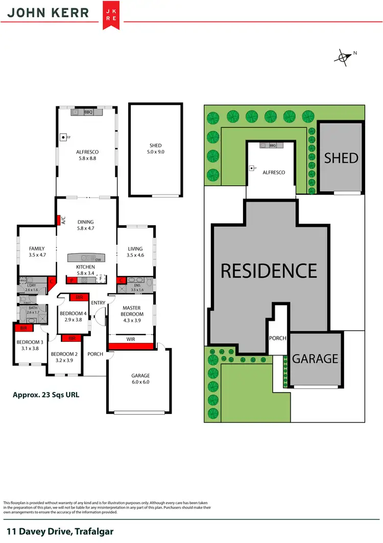 Floorplan of Homely house listing, 11 Davey Drive, Trafalgar VIC 3824