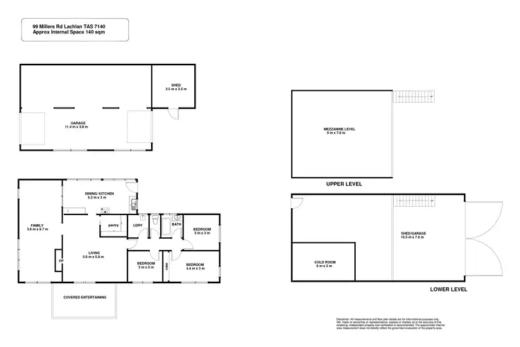 Floorplan of Homely house listing, 99 Millers Road, Lachlan TAS 7140