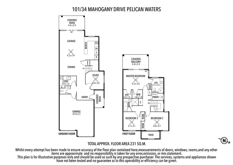 Floorplan of Homely villa listing, 101/34 Mahogany Drive, Pelican Waters QLD 4551