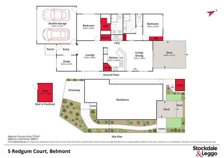 Floorplan of Homely house listing, 5 Redgum Court, Belmont VIC 3216