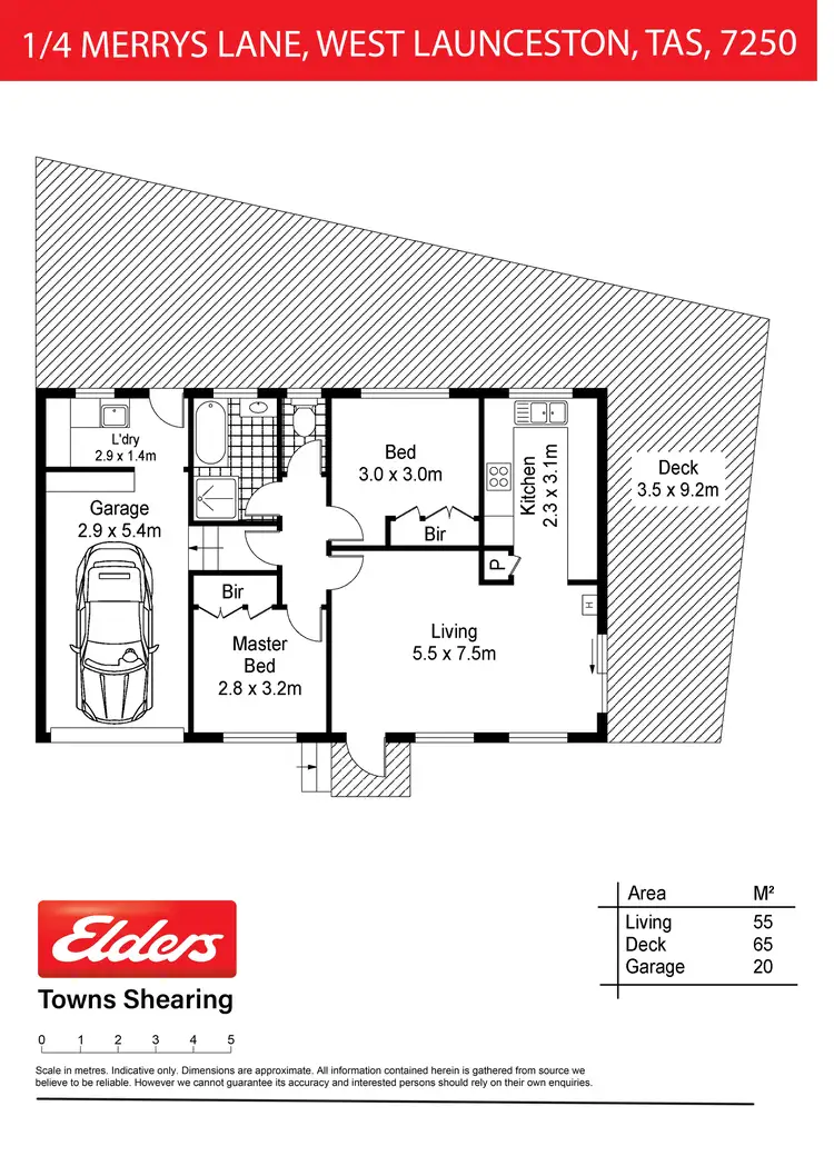 Floorplan of Homely unit listing, 1/4 Merrys Lane, West Launceston TAS 7250