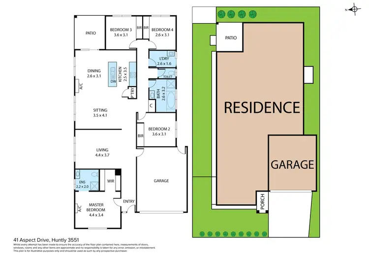 Floorplan of Homely house listing, 41 Aspect Drive, Huntly VIC 3551