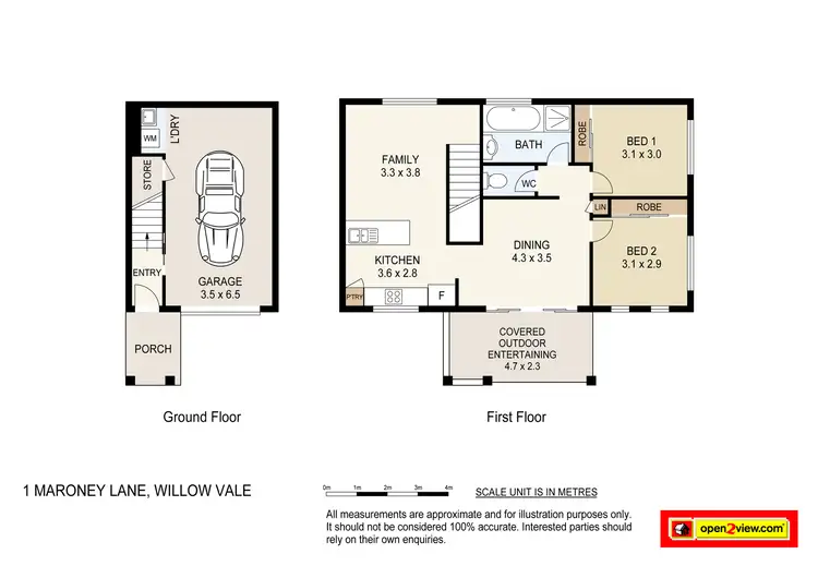 Floorplan of Homely townhouse listing, 1 Maroney Lane, Willow Vale QLD 4209