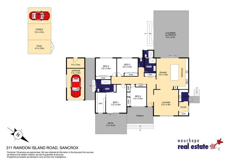Floorplan of Homely rural property listing, 311 Rawdon Island Road, Sancrox NSW 2446