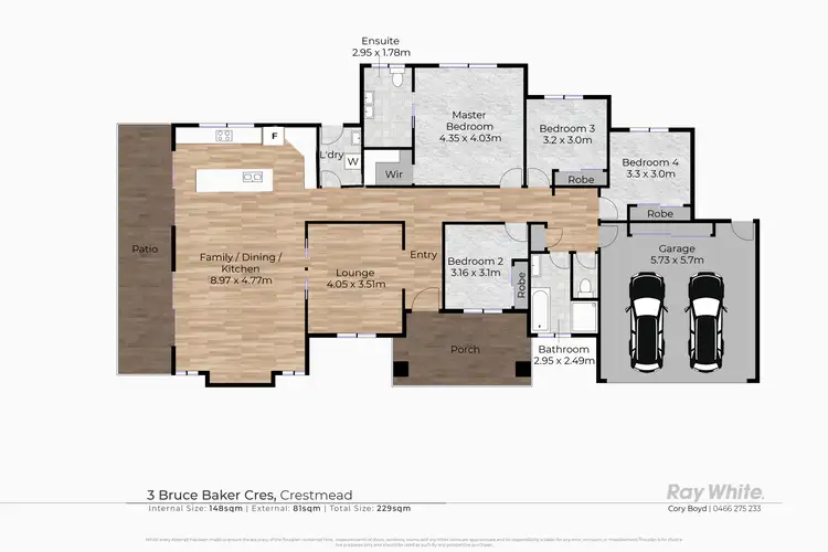 Floorplan of Homely house listing, 3 Bruce Baker Crescent, Crestmead QLD 4132