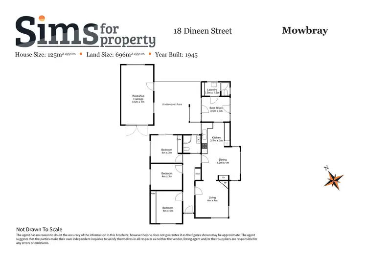 Floorplan of Homely house listing, 18 Dineen Street, Mowbray TAS 7248