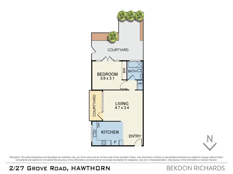 Floorplan of Homely apartment listing, 2/27 Grove Road, Hawthorn VIC 3122
