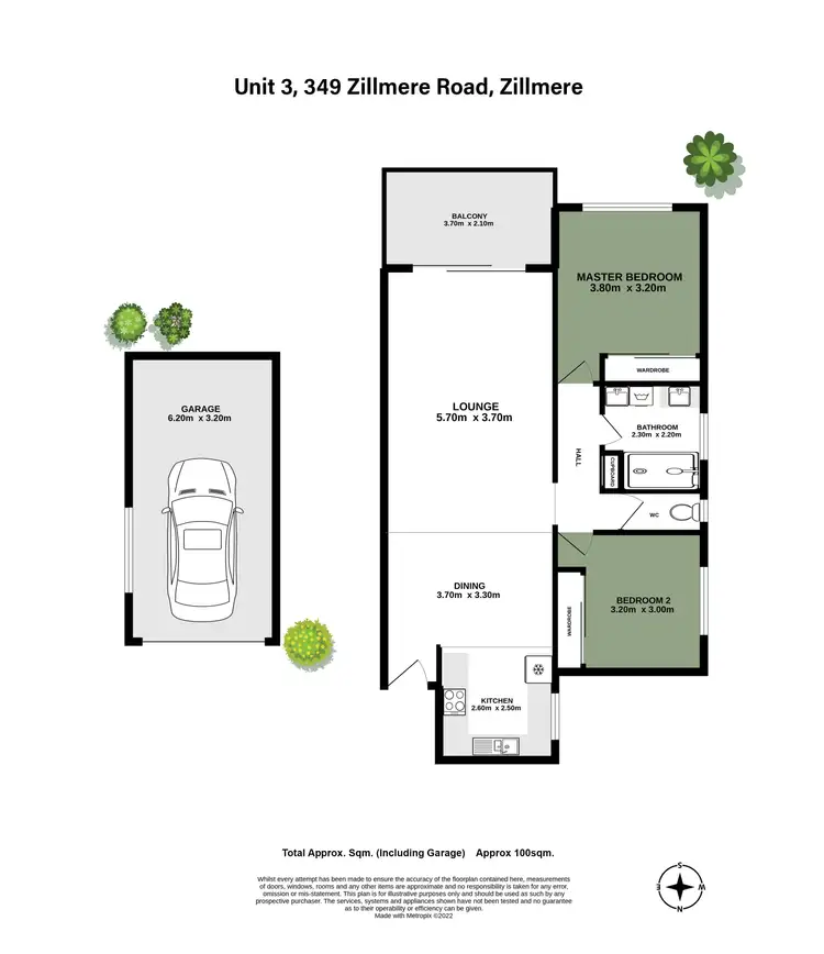 Floorplan of Homely unit listing, 3/349 Zillmere Road, Zillmere QLD 4034