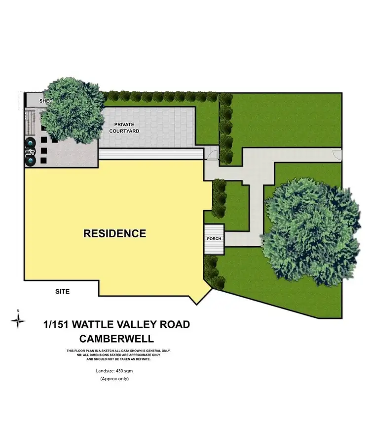 Floorplan of Homely townhouse listing, 1/151 Wattle Valley Road, Camberwell VIC 3124