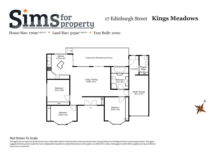 Floorplan of Homely house listing, 17 Edinburgh Street, Kings Meadows TAS 7249