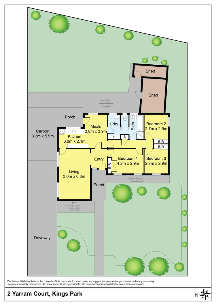 Floorplan of Homely house listing, 2 Yarram Court, Kings Park VIC 3021