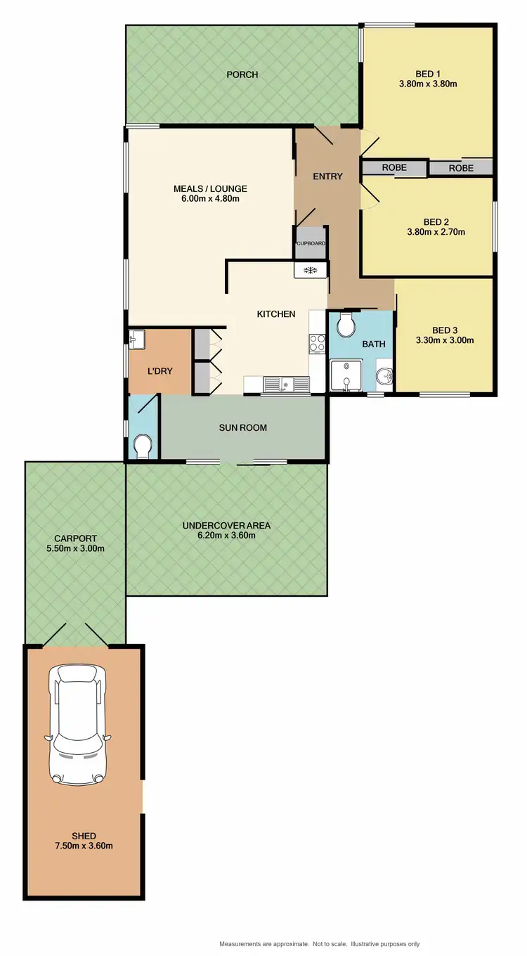 Floorplan of Homely house listing, 16 Moore Street, Benalla VIC 3672