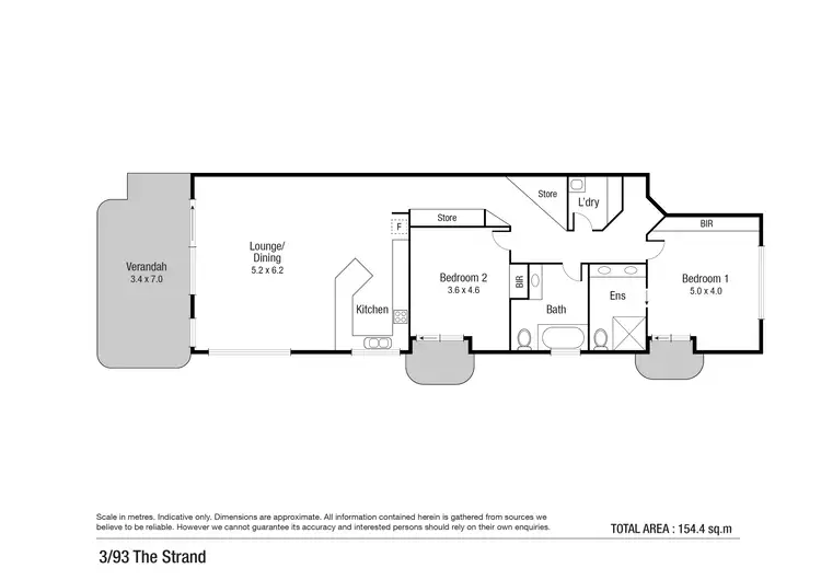 Floorplan of Homely unit listing, 3/93 The Strand, North Ward QLD 4810