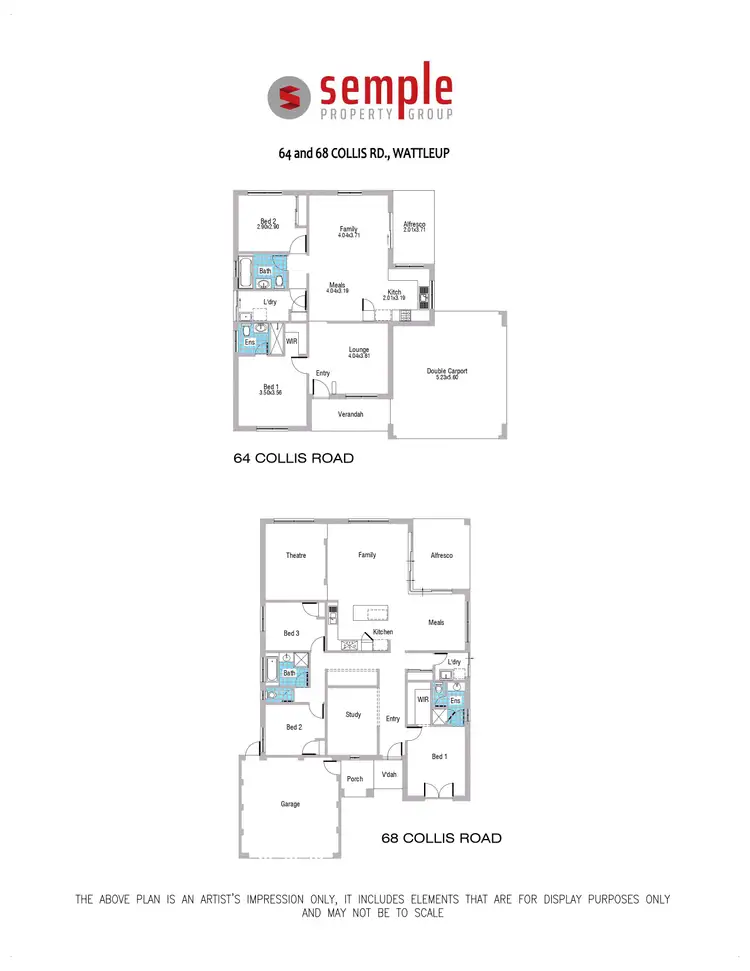 Floorplan of Homely house listing, 64 & 68 Collis Road, Wattleup WA 6166