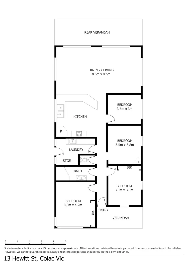 Floorplan of Homely house listing, 13 Hewitt Street, Colac VIC 3250