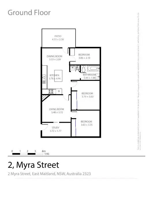 Floorplan of Homely house listing, 2 Myra St, East Maitland NSW 2323