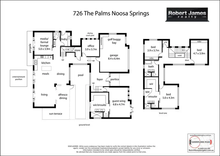 Floorplan of Homely house listing, 726 Noosa Springs Drive, Noosa Springs QLD 4567