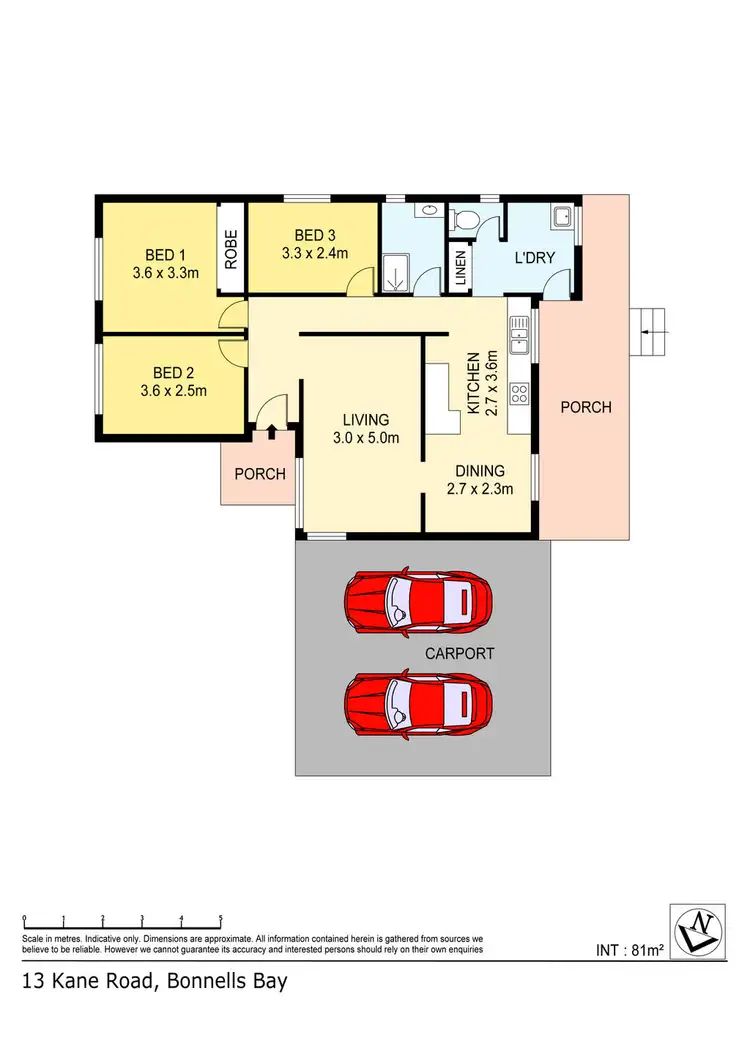 Floorplan of Homely house listing, 13 Kane Road, Bonnells Bay NSW 2264