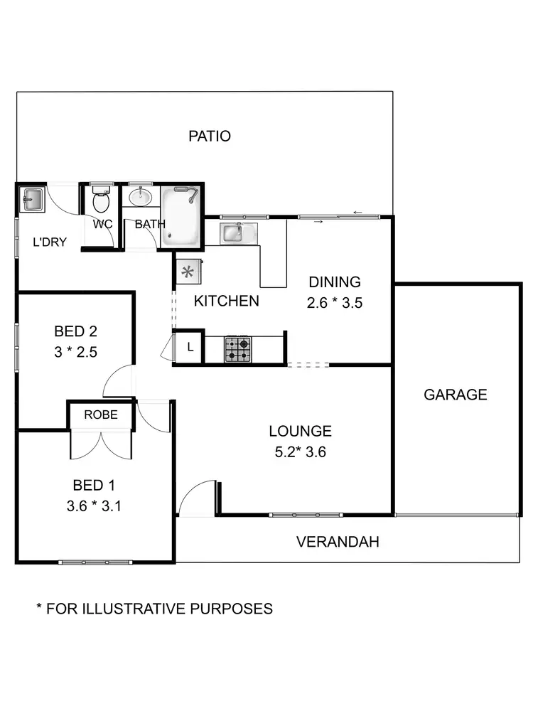 Floorplan of Homely house listing, 35B Gillett Drive, Kardinya WA 6163