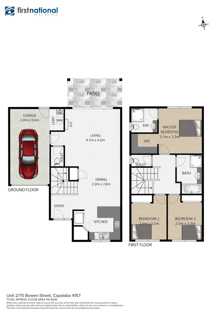 Floorplan of Homely townhouse listing, 2/70 Bowen Street, Capalaba QLD 4157
