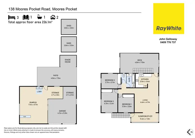 Floorplan of Homely house listing, 138 Moores Pocket Road, Moores Pocket QLD 4305