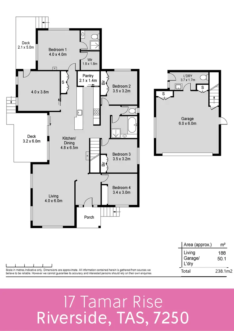 Floorplan of Homely house listing, 17 Tamar Rise, Riverside TAS 7250