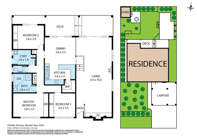 Floorplan of Homely house listing, 10 Hale Avenue, Mount Clear VIC 3350