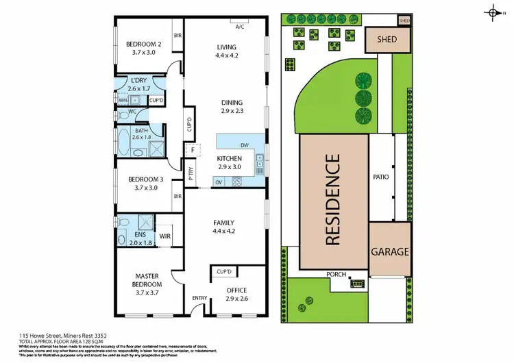 Floorplan of Homely house listing, 115 Howe Street, Miners Rest VIC 3352