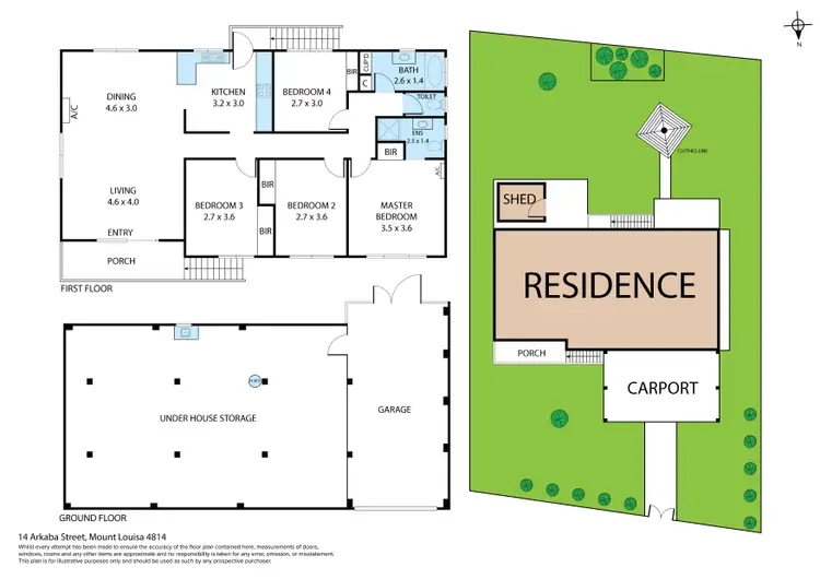 Floorplan of Homely house listing, 14 Arkaba Street, Mount Louisa QLD 4814