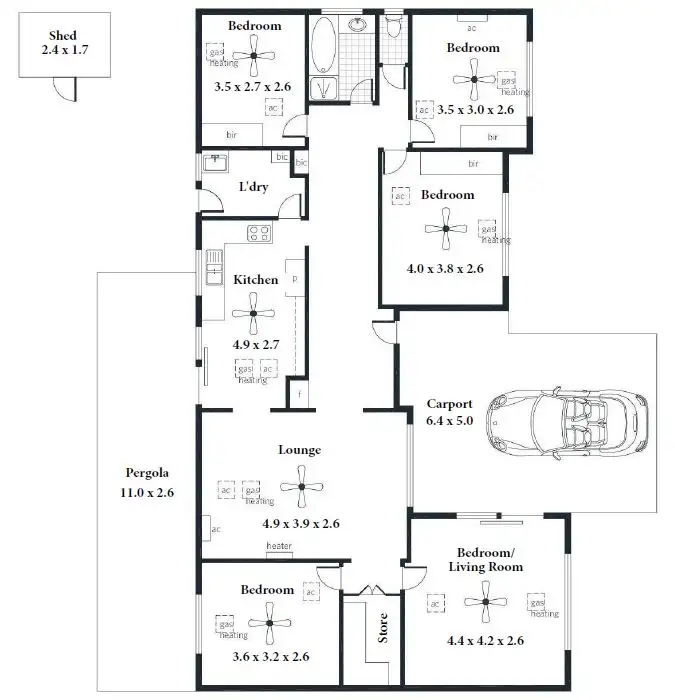 Floorplan of Homely house listing, 4 Anna Street, Brooklyn Park SA 5032